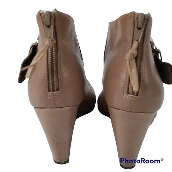 Aerosoles Soundsystem nude peep toe wedge shooties,, 7.5M - Picture 9 of 11